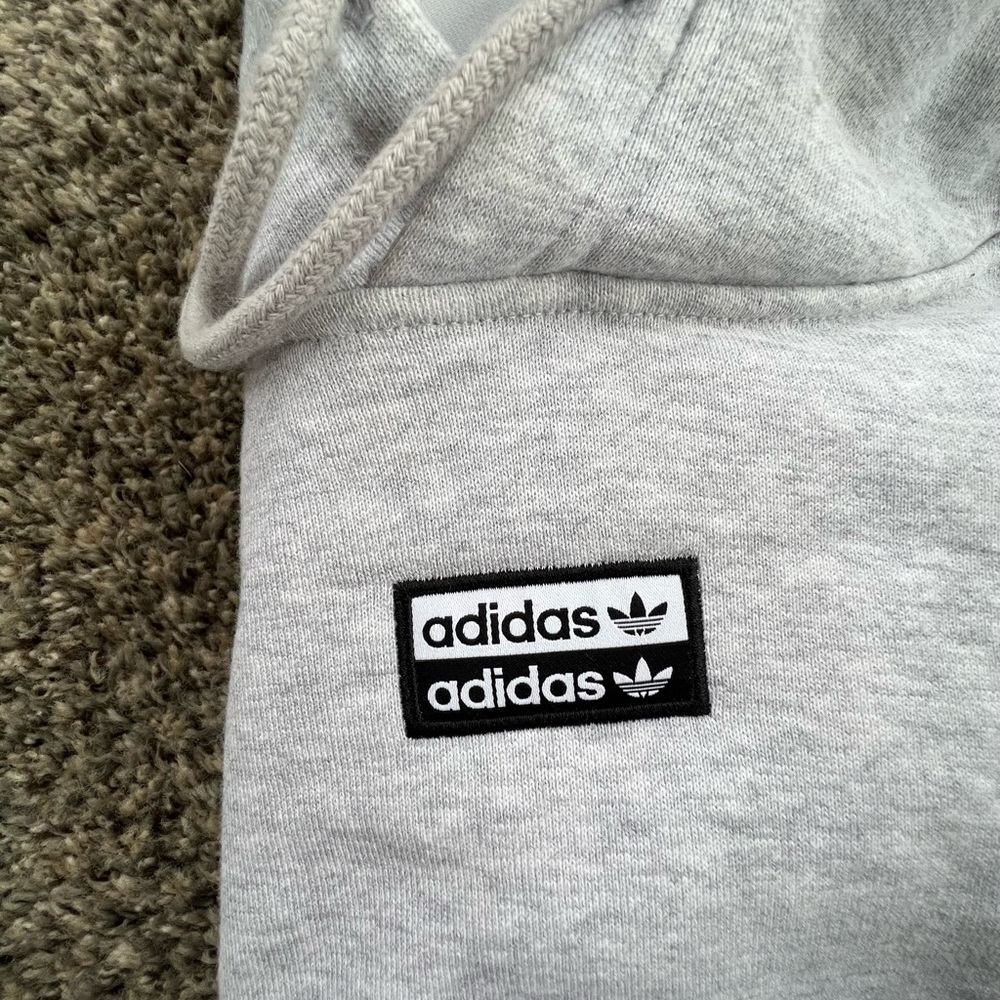 Grey CROP adidas sweatshirt. Size small.
